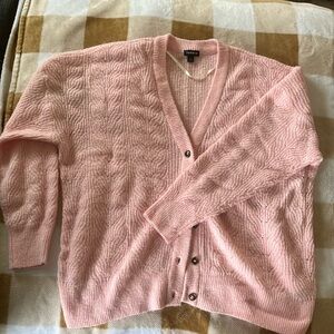 Torrid pink button up sweater/cardigan